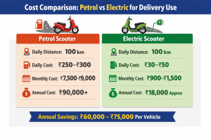 Cost Comparison Petrol Vs Electric for Delivery Use